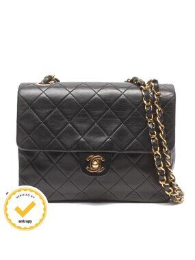 Chanel Chain Shoulder Bag Gold Single Flap Quilted Lambskin